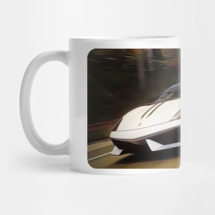 Gallardo Spyder Cartoon Drawing Action Print Mug